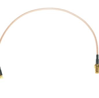 Konektor (pigtail) MC-CARD męski kątowy - SMA żeński panelowy kabel RG316.