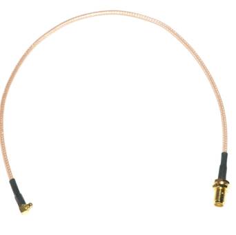 Konektor (pigtail) MMCX męski kątowy - RP SMA żeński panelowy kabel RG316.