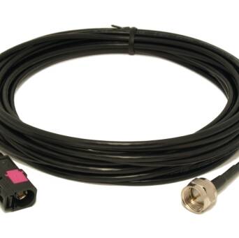 Przedłużacz antenowy FAKRA żeńska prosta kod A -złącze F kabel RG174 RG316.